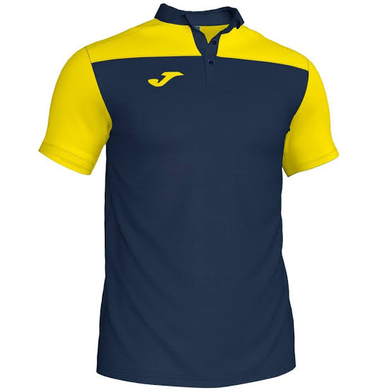 Black and Yellow Contrast Half Sleeve Sports Polo Shirts For Men