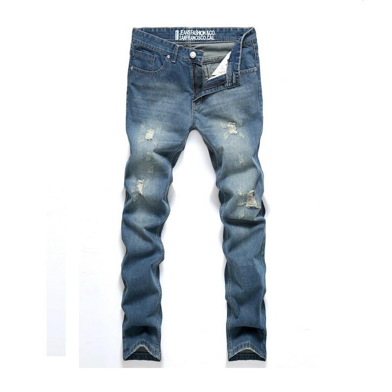 Tapped Shape Denim Jeans Pant For Men