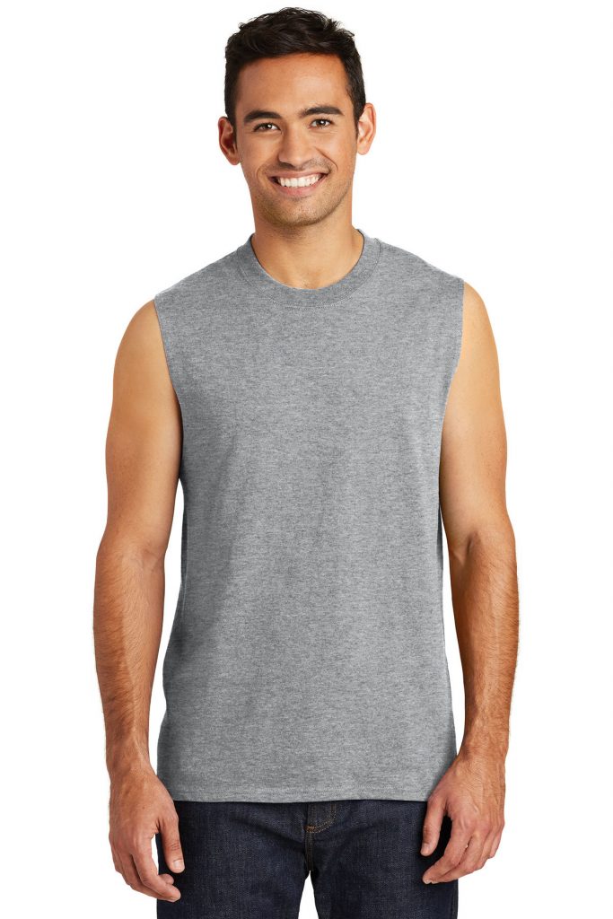 Grey Color Round Neck Sleeveless Maggie t-shirt for Men