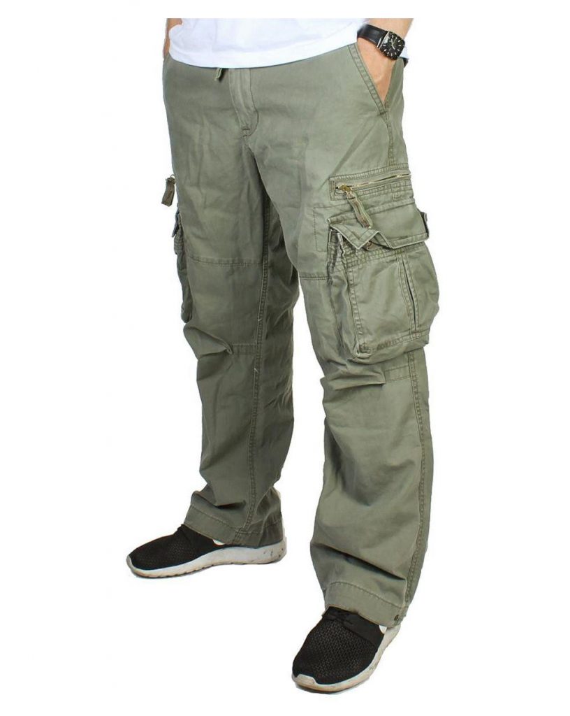 Regular Fit Light Olive Color Cargo Pant for Men