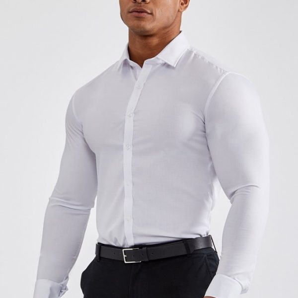 Slim Fit White Color Formal Shirt